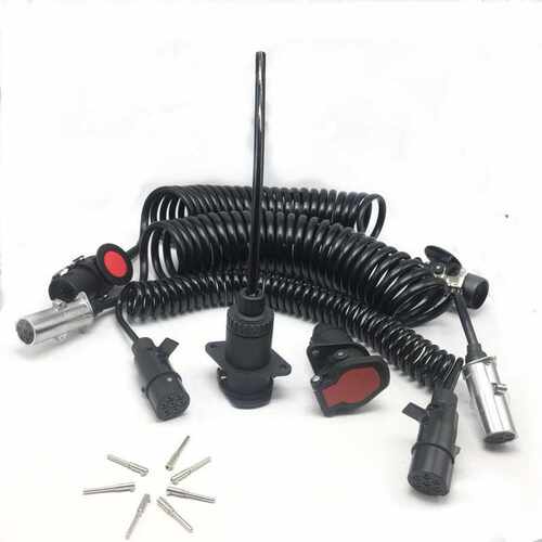 Trailer 7 Pin Coiled Cable 挂车7芯螺旋连接线