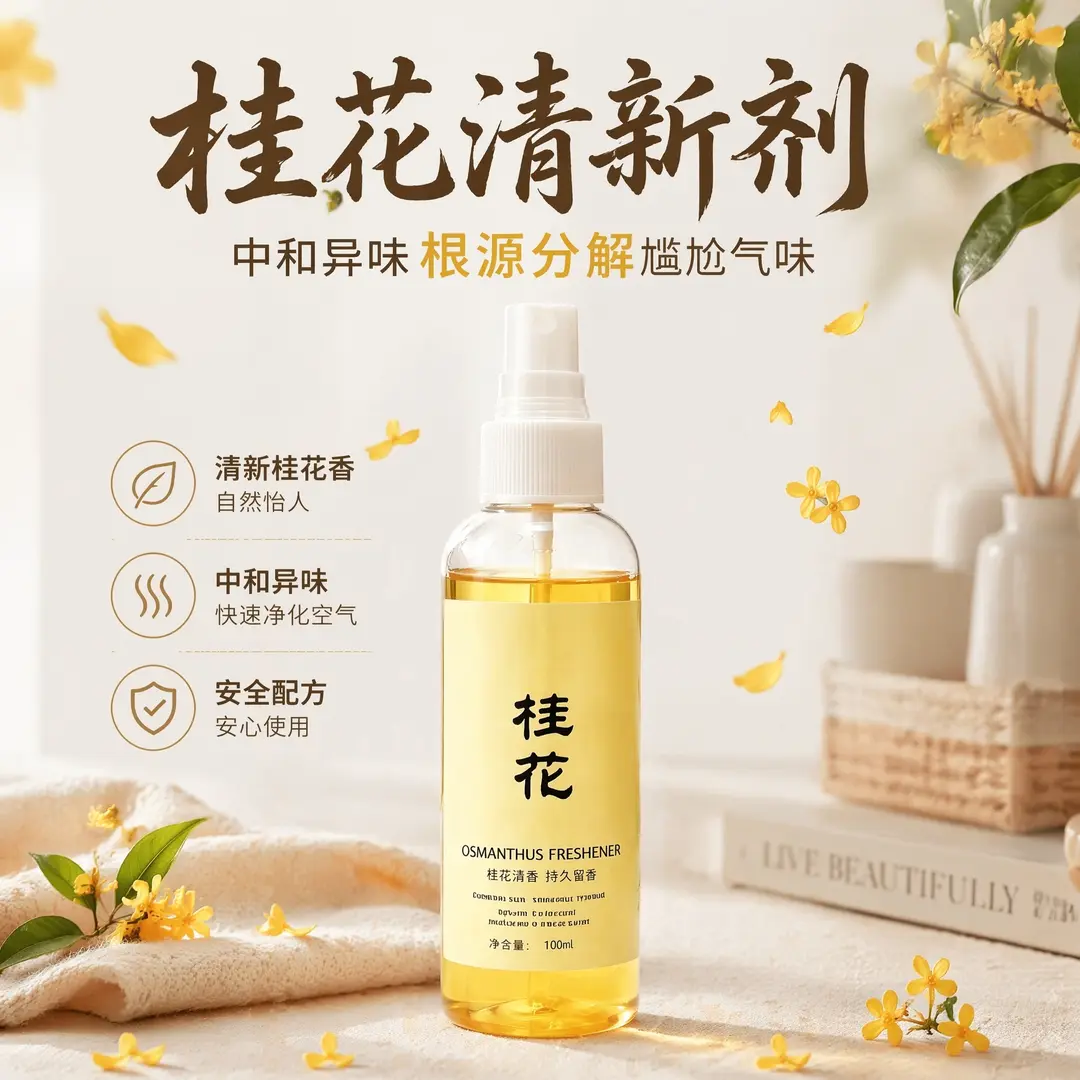 【下单立减50】桂花清新剂喷雾卧室卫生间车载除臭芳香剂持久ZF