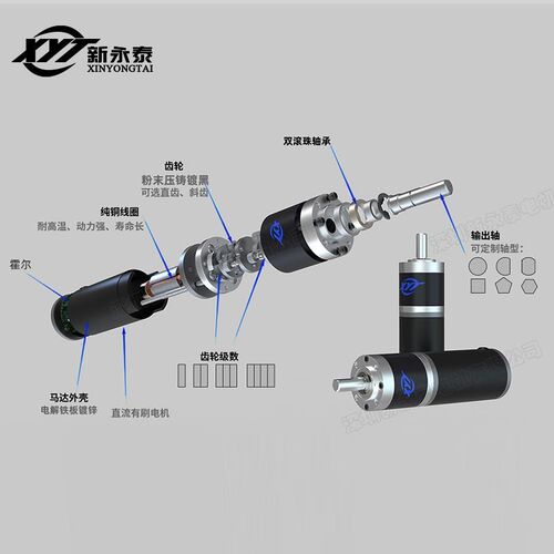 GA36Y-36ZY微型直流行星齿轮减速电机12v24v大扭矩调速小马达电机