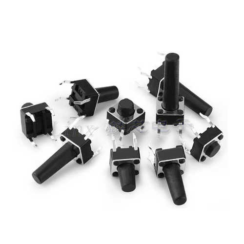 轻触开关6x6x4mm 立式四脚直插件 6*6*4微动开关按键 电磁炉按
