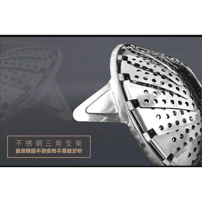 304不锈钢折叠小蒸笼携带蒸架蒸菜盘家用蒸锅伸缩蒸馒头清蒸鱼包