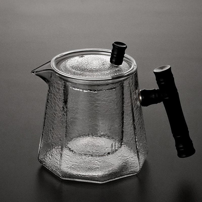 加厚玻璃茶壶耐温侧把壶煮茶器家用煮茶壶烧水泡茶器茶具套装