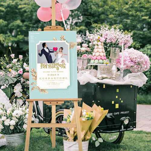 画架木质立式展示架木头支架子婚礼海报木架kt板展架广告立牌木架