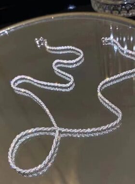 波光粼粼项链小众轻奢银色锁骨链