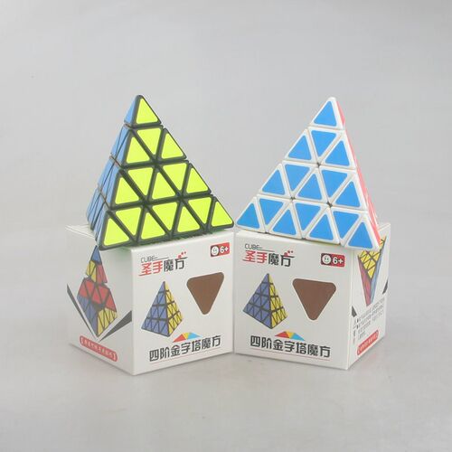 圣手四阶金字塔魔方4X4 Pyraminx三角形4面体魔方变形异形玩具