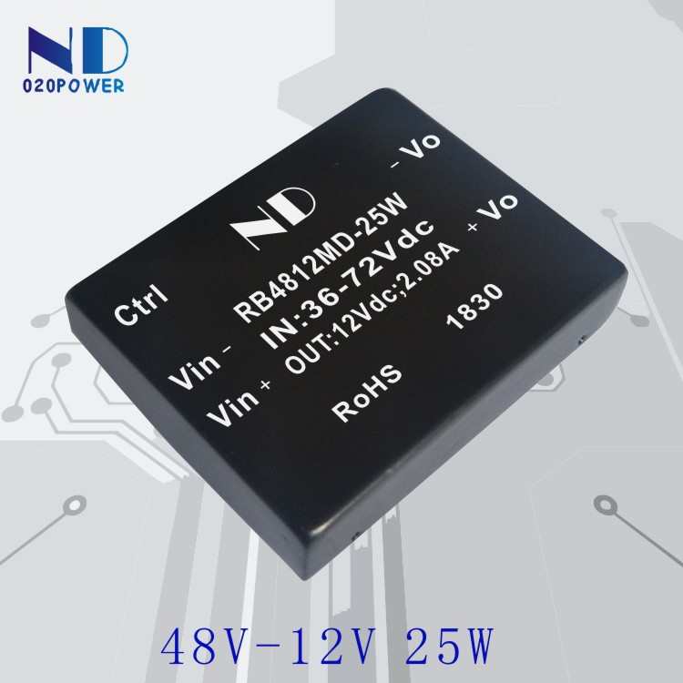 RB2412MD-25W稳压隔离dcdc电源模块24V转12V2A 足功率低纹波