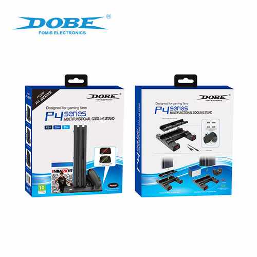 DOBE PS4/SLIM/PRO多功能散热风扇底座+收纳碟架+座充 TP4-19076