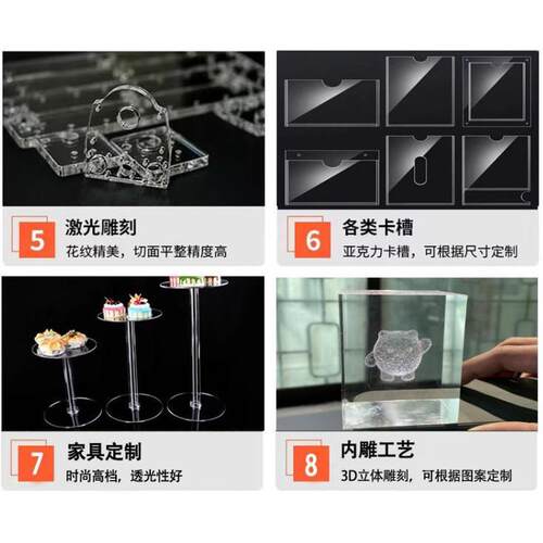 新款盒子透明亚克力板加工有机玻璃展示架高广告牌pc耐力板防尘罩