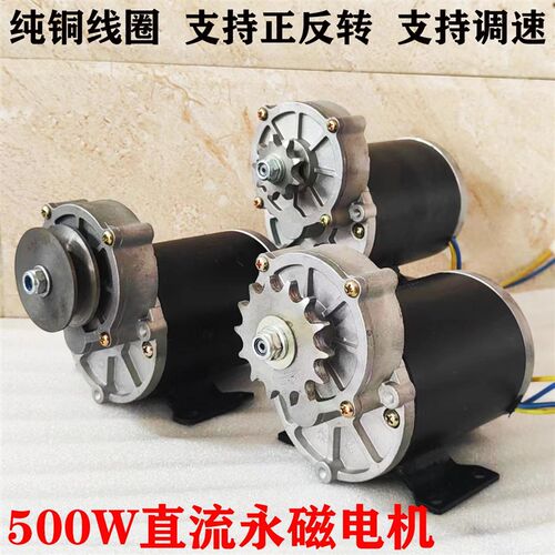 12V24V500W 炒板栗 花生干果 直流电机 200转 大扭力 施肥马达
