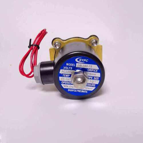 SYPC气动 2W160-15 DC12V电磁阀铜体 二通阀水阀4分牙16MM AC110V
