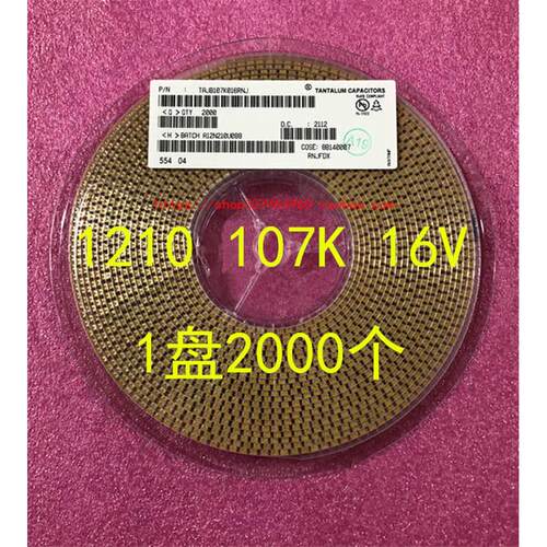 贴片钽电容 3528 1210 100UF 16V 10% B型 TAJB107K016RNJ 1盘2K