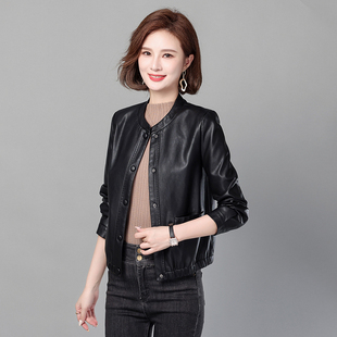 2026新款海宁真皮皮衣女短款韩版修身时尚大码绵羊皮皮夹克小外套