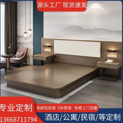 民宿定制专用宾馆床酒店家具标间全配套电视柜组合挂衣板客房全季图片