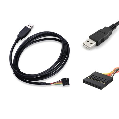 TTL-232R-5V USBcable with 6way single inline connector+5.0V