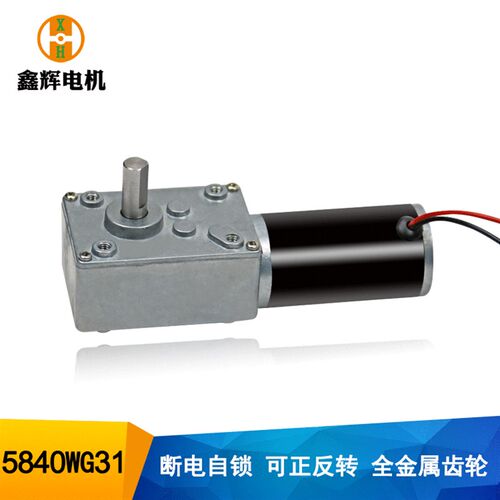 5840涡轮蜗杆速马达24V静音自锁窗帘电机31直流速电机