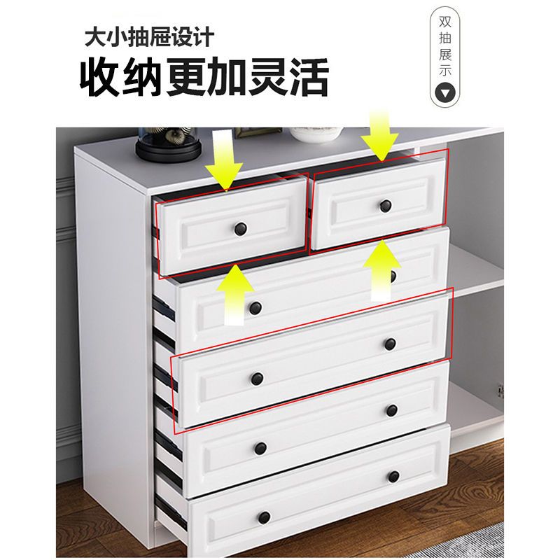 实木五斗柜客厅卧室置物木制储物衣服收纳柜床头柜抽屉式柜子斗柜