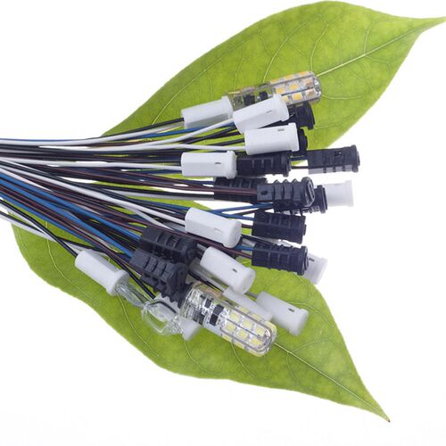G4灯座led塑料水晶灯G4灯头线座G4灯泡陶瓷插头12V220V小插泡配件