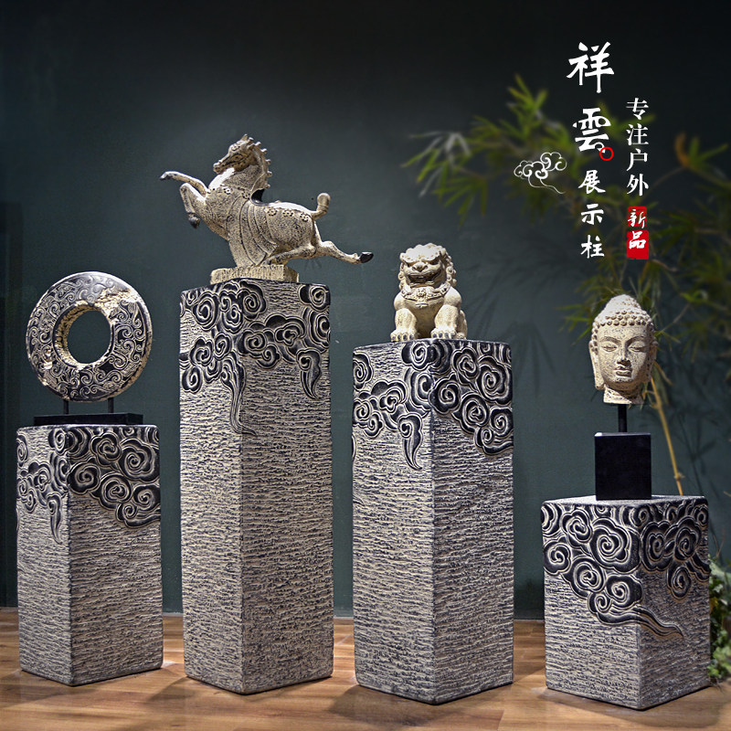 新中式摆件玄关禅意古风创意摆设仿古茶室布置博古架中国风装饰品