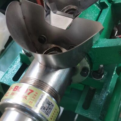 圣地B007圣德膨化机配件专用满口下料嘴温岭七用膨化机防漏料嘴