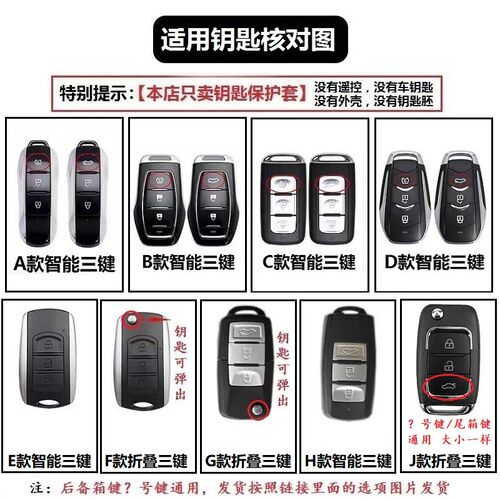 适用东风风光580钥匙套20款500新能源S560/330/E3/ix7钥匙包壳扣
