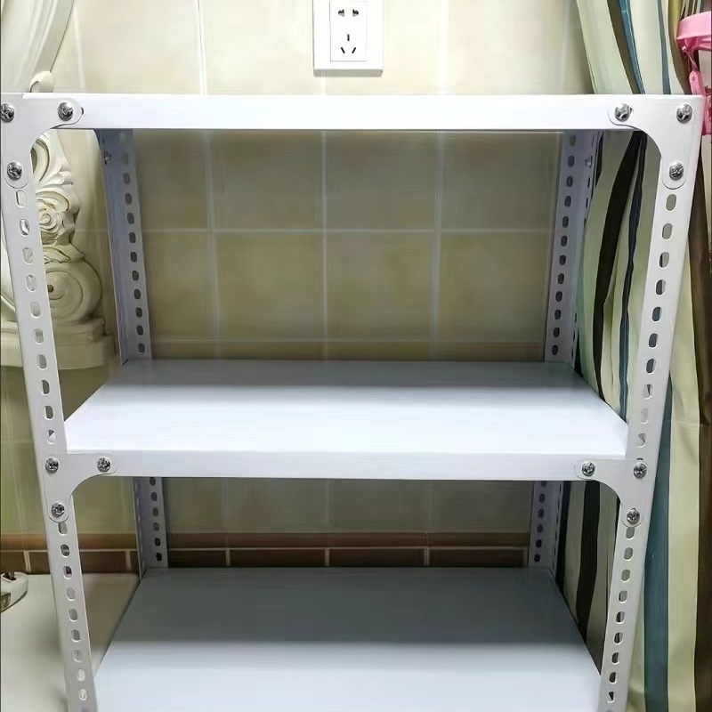 家用卫生间储藏间角落层板承重角钢货架层高可调螺丝组装安全简易