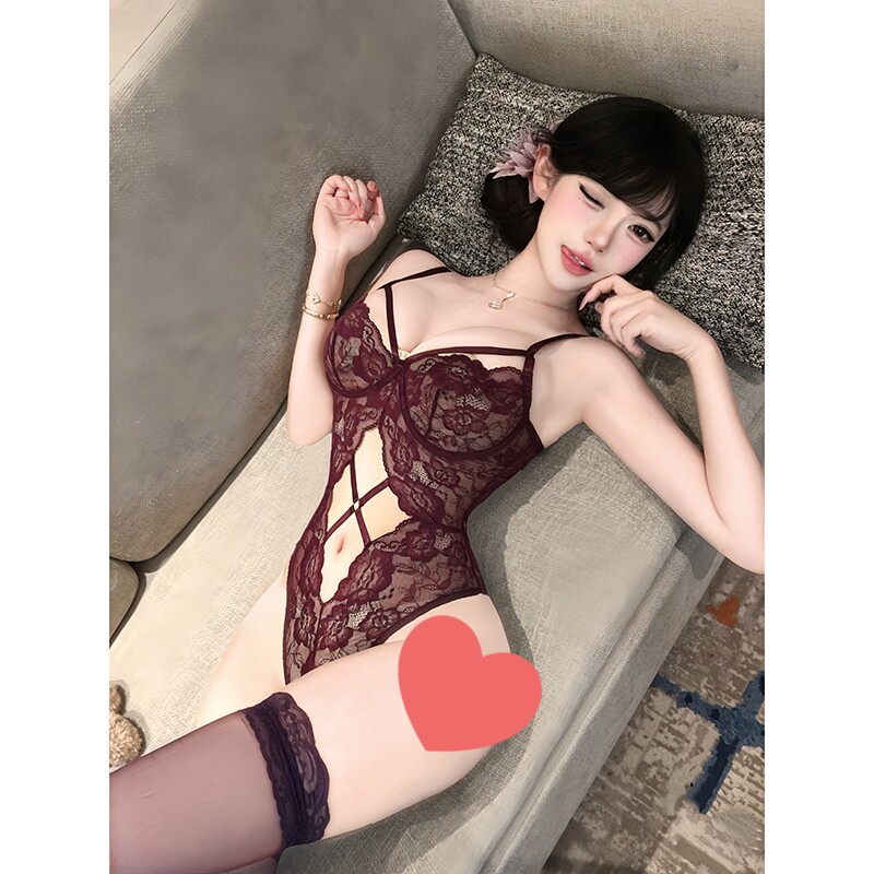 曼欲性感内衣蕾丝紧身连体诱惑棉睡裙