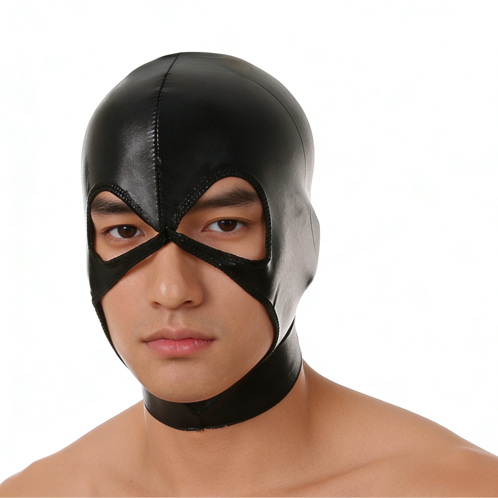 男性感束缚开眼开嘴头套面具