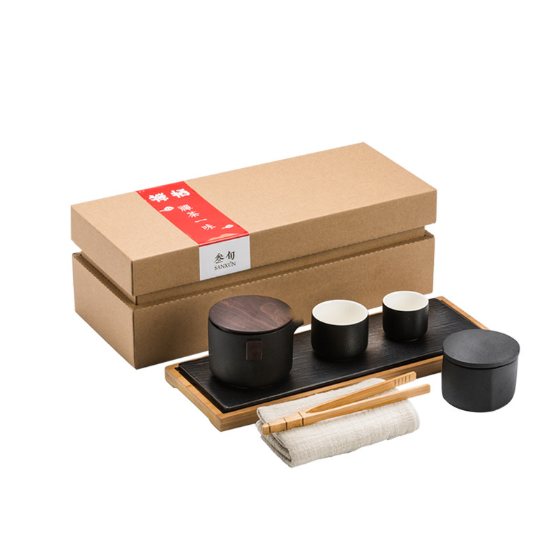 叁旬禅栖功夫茶具套组小套家用客厅简约陶瓷茶杯办公日式干泡茶盘