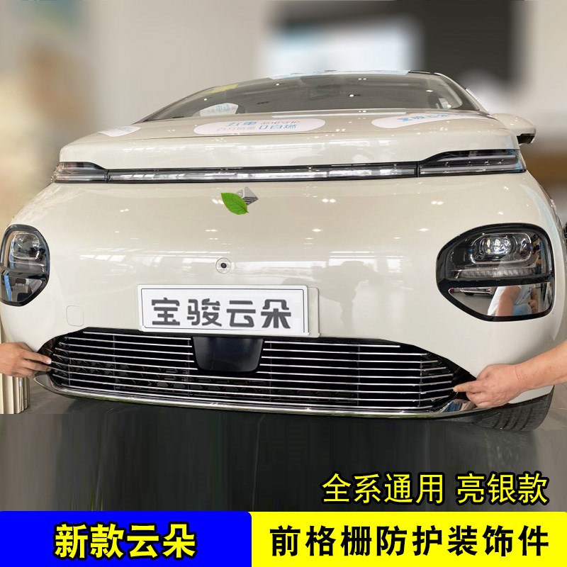 全新宝骏云朵中网外观改装饰条 前脸专用汽车用品防虫网配件亮条