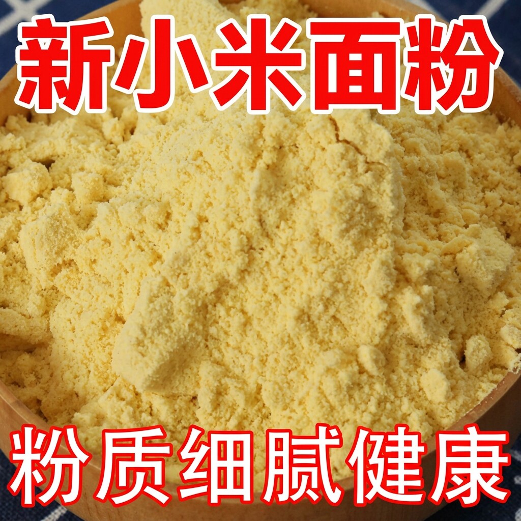 新粮山西小米面粉5斤六合面窝头粉五谷杂粮粗粮窝头发糕馒头煎饼