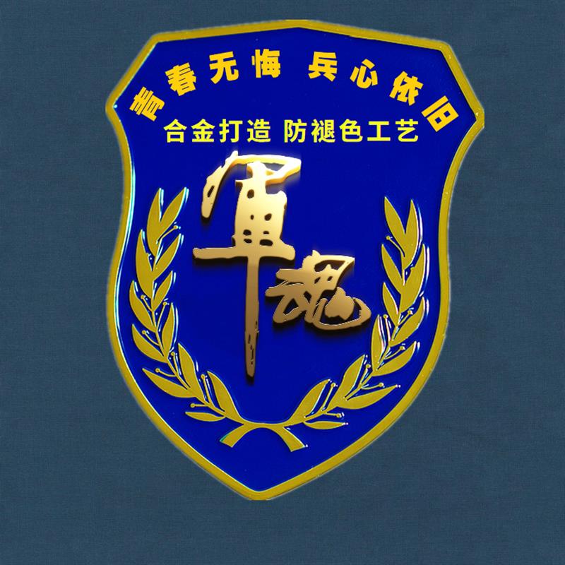 汽车个性金属贴10*8cm防褪色工艺划痕遮挡自带背胶中网带安装配件