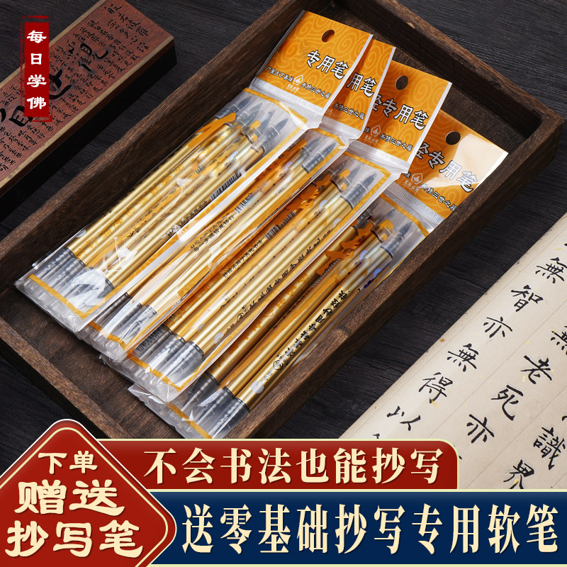 普门品楞严咒手抄本药师经地藏经抄写本抄经卷临摹毛笔书法套装