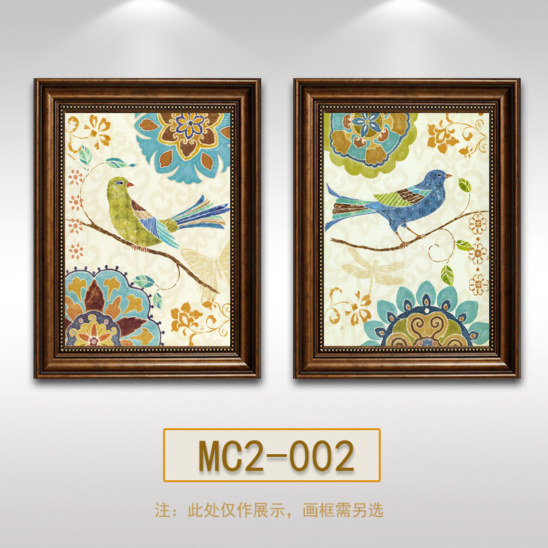 美式餐厅挂画欧式客厅画免打孔电表箱装饰画复古花卉油画风景挂画