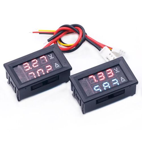 DC电流电压表头模块LED直流数字电流电压表双显示0-100V10A 50A板
