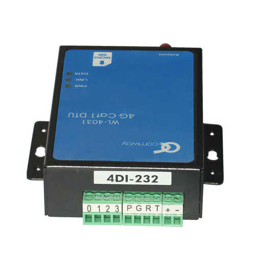 4路开关量触发短信 语音报警,支持Modbus Rtu协议读取上传数据