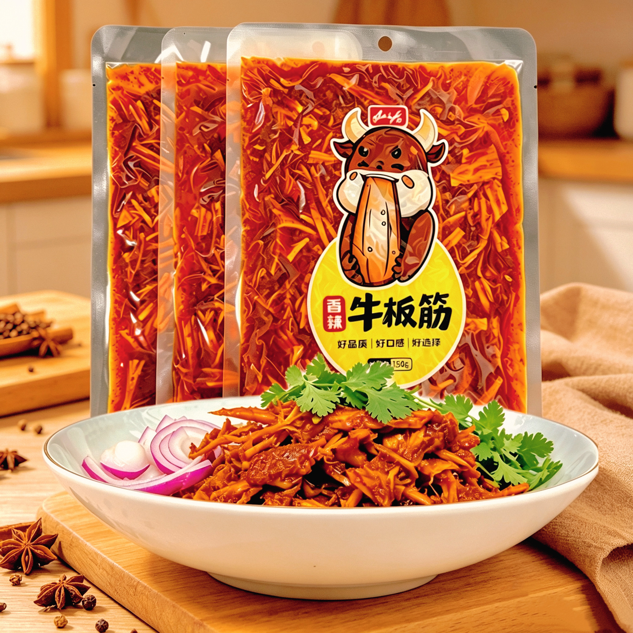 正宗东北延边风味牛板筋解馋小零食下酒菜追剧夜宵开袋即食150g