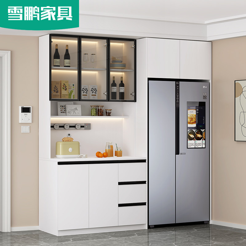 简约入户鞋柜餐边柜组合家用嵌入式冰箱储物柜一体靠墙6G212