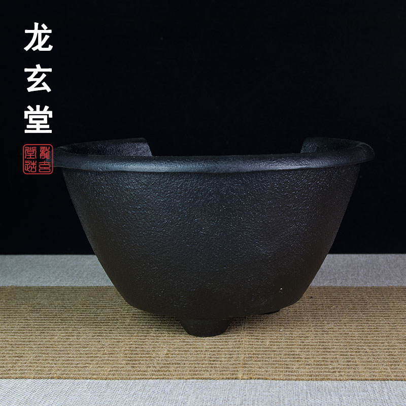 龙玄堂唐风铸铁铁壶烧炭炉酒精煮茶炉日式风炉大号伍德炉围炉煮茶