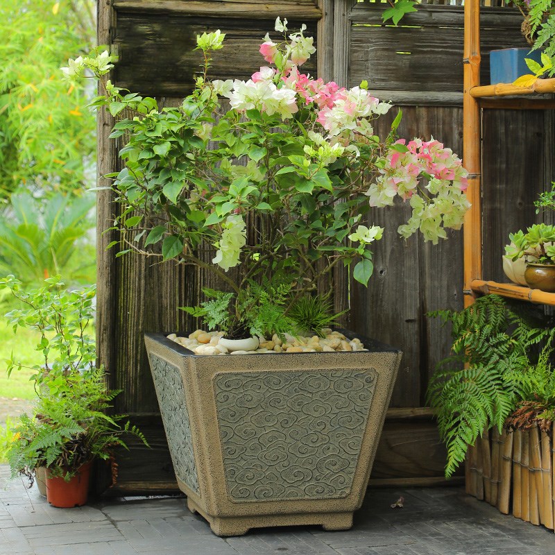 汉韵堂中式户外庭院种植大花盆仿石摆件花园阳台装饰造景水养盆栽