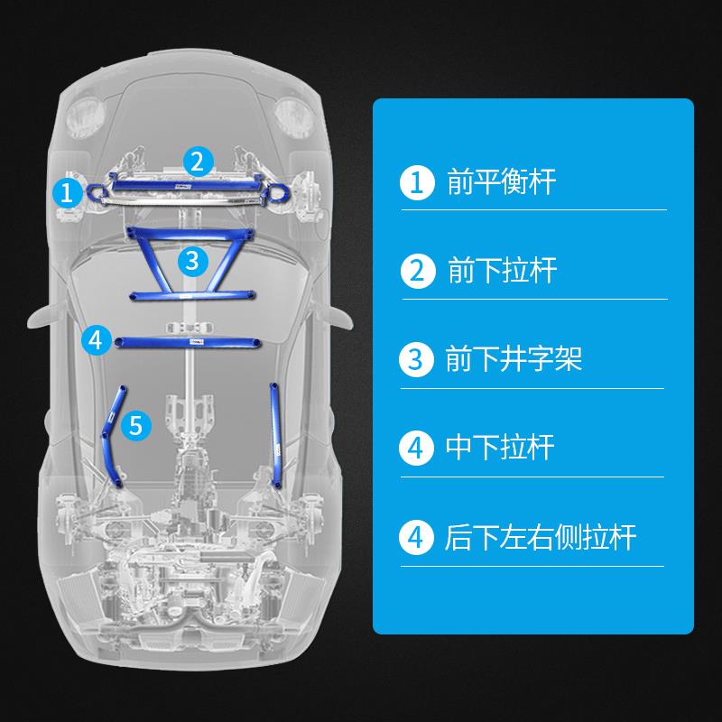 TTCR-II适用科帕奇平衡杆顶吧车身底盘加强件稳定拉杆改装防倾杆