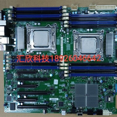 超微X9DAI双路主板2011 X79服务器主板 6显卡3060 3080 送cpu现货