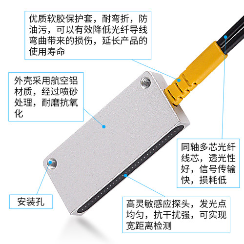 矩阵光纤传感器区k域检测对射红外感应开关漫反射光电开关光栅光