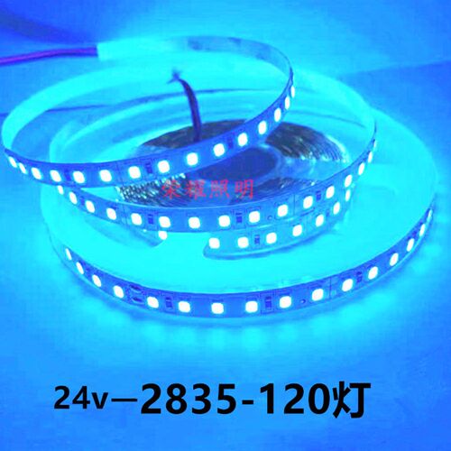 led12v24V高亮防水冰蓝海洋蓝淡蓝浅蓝色湖蓝光LED灯带窄版软灯条