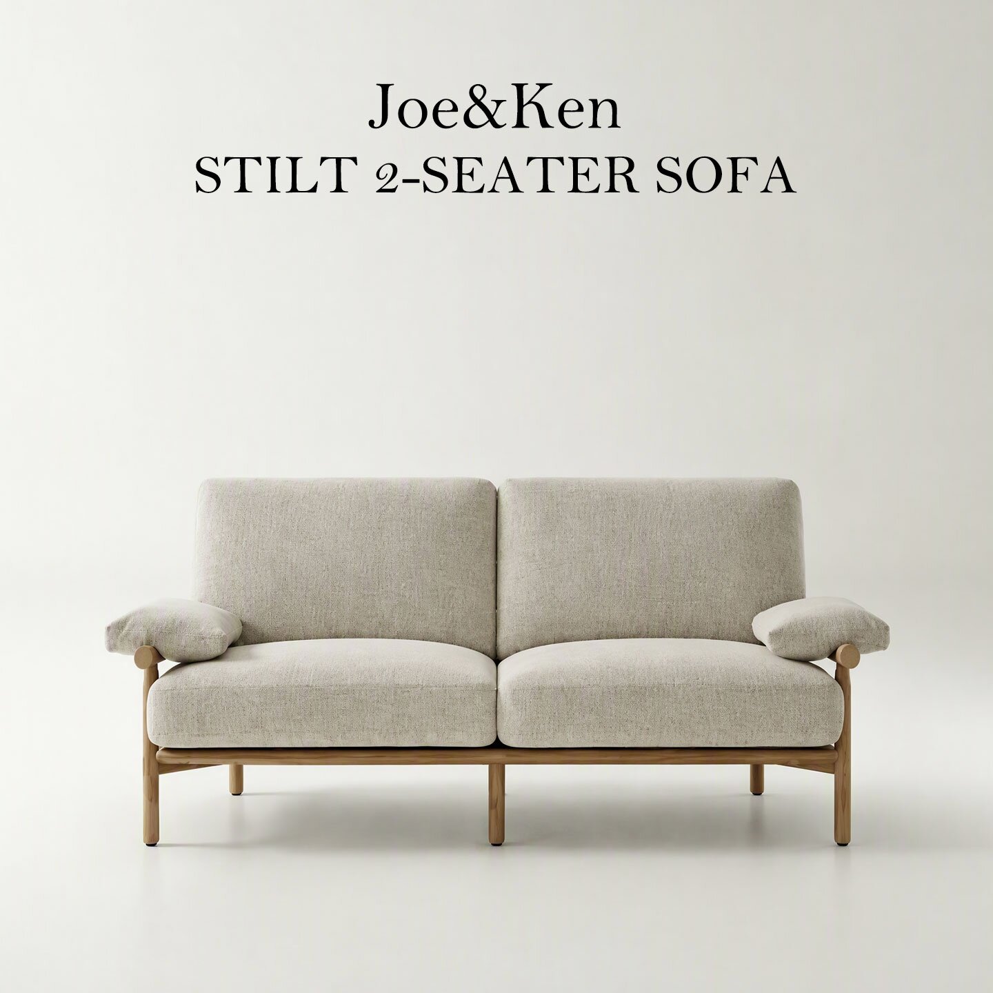 JK&STILT原木风布艺沙发双人客厅