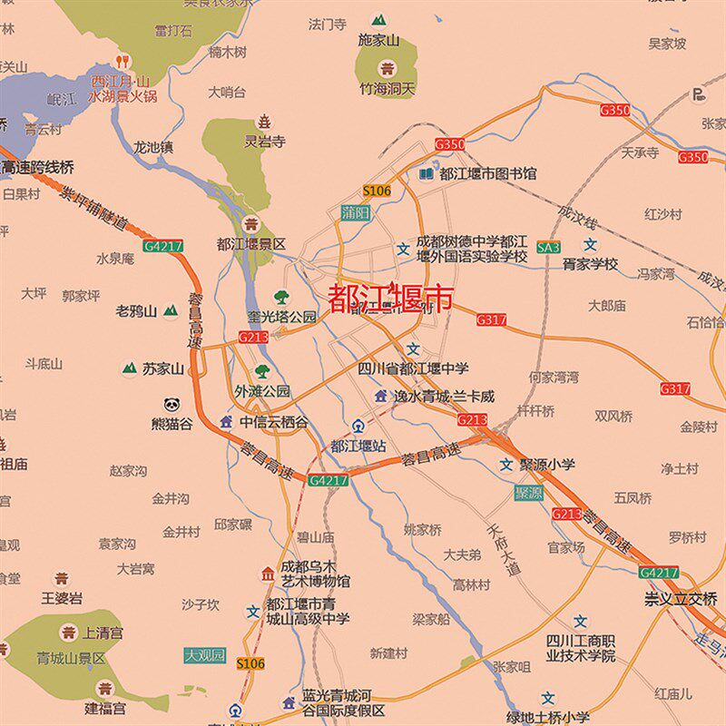 2025新款成都市地图客厅办公室挂图高清防水墙壁装饰实物推荐定制