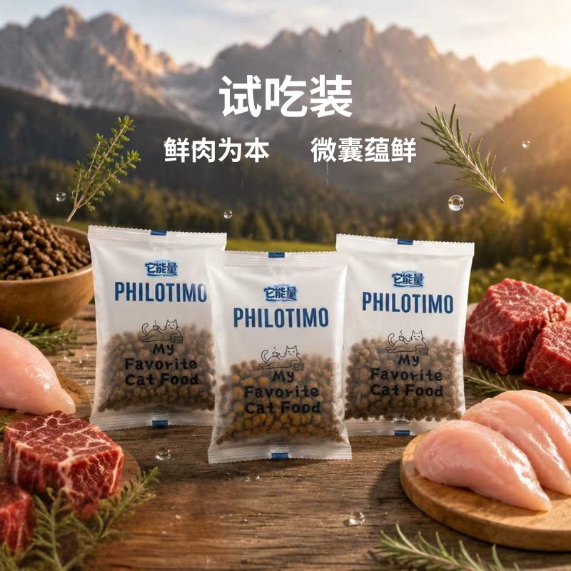 它能量低温鲜蒸低敏高蛋白猫粮