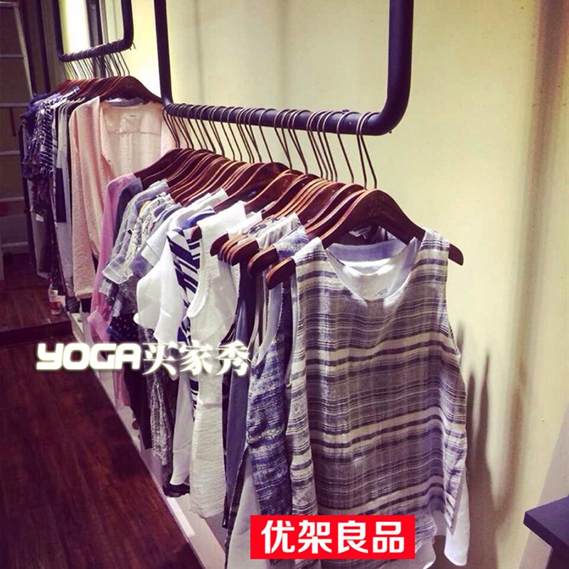 铁艺吊顶服装展示架服装店房顶男女装吊挂衣架悬挂上墙婚纱架包邮