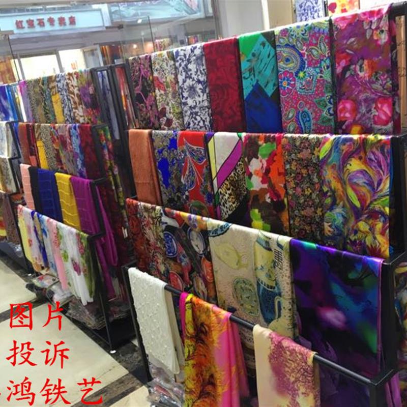 铁艺丝巾围巾展示架服装店货架落地带板靠墙披巾围巾架中岛架包邮