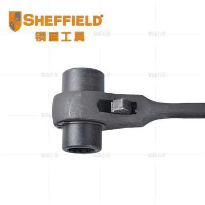 钢盾工具尖尾棘轮扳手1417-19-22双向公制双口络钒钢36齿棘轮扳手