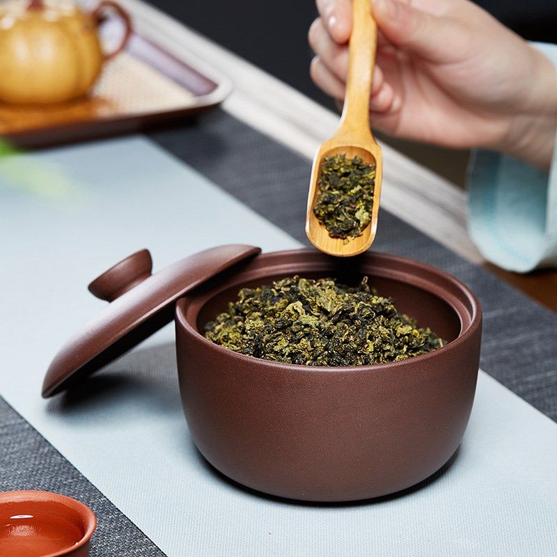 尊壶宜兴紫砂茶叶罐普洱密封防潮储存茶罐包装盒家用中式陶瓷罐子